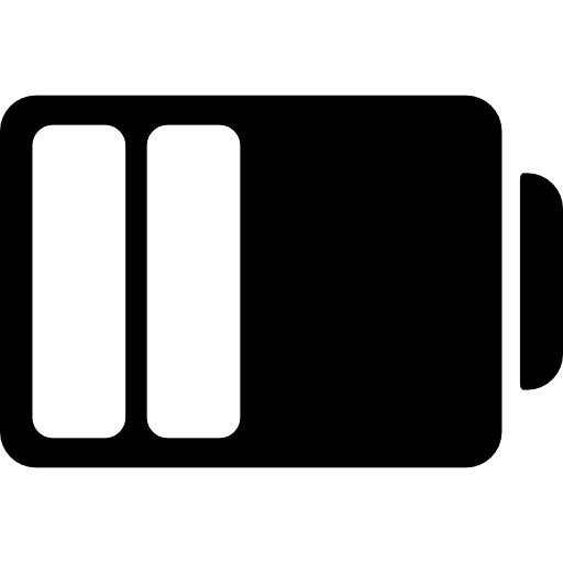 batterijstatus met half vermogen  icoon