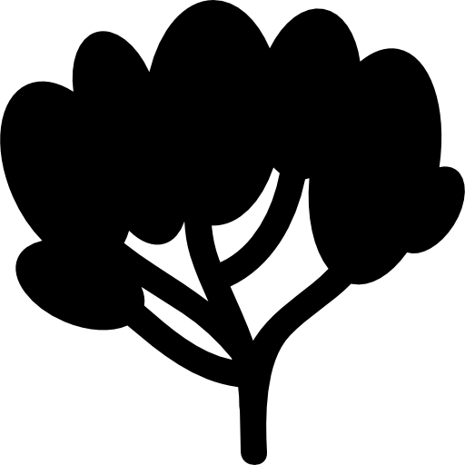 Árbol de follaje negro  icono