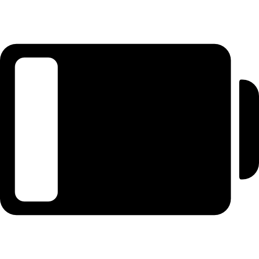 símbolo de interfaz de estado de batería baja  icono