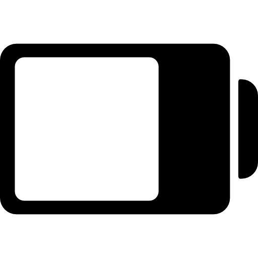 símbolo da interface de status da bateria quase cheio  Ícone