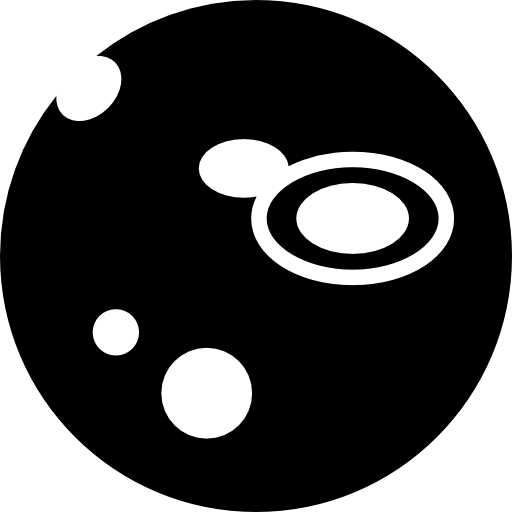 vista dello spazio in un cerchio del telescopio  icona
