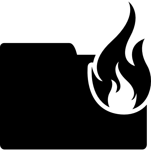 Burn folder interface symbol  icon