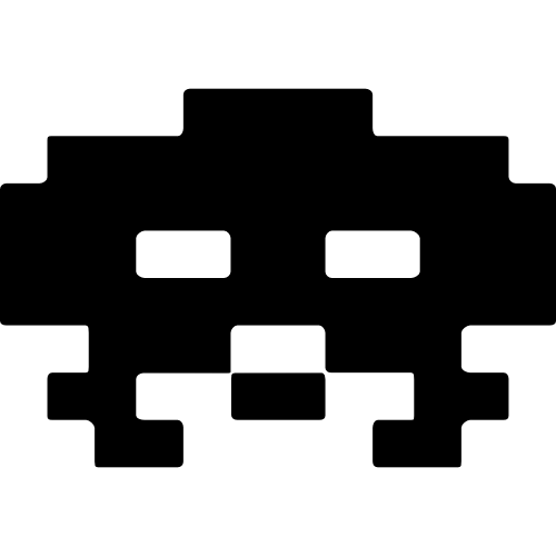 Pixels alien  icon
