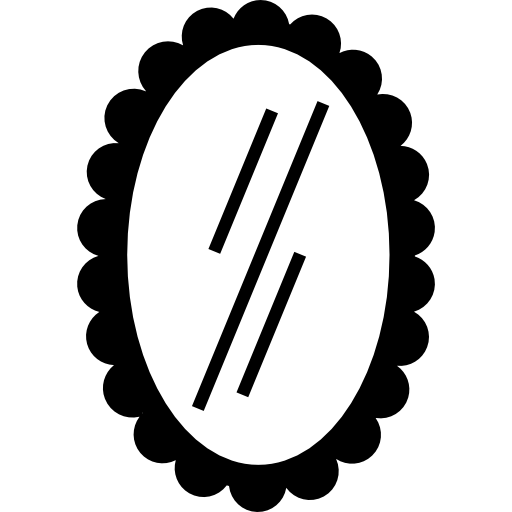 lustro o owalnym kształcie  ikona
