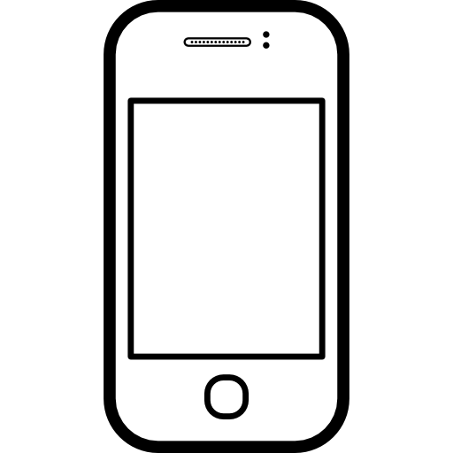 Мобильный телефон с закругленными углами  иконка