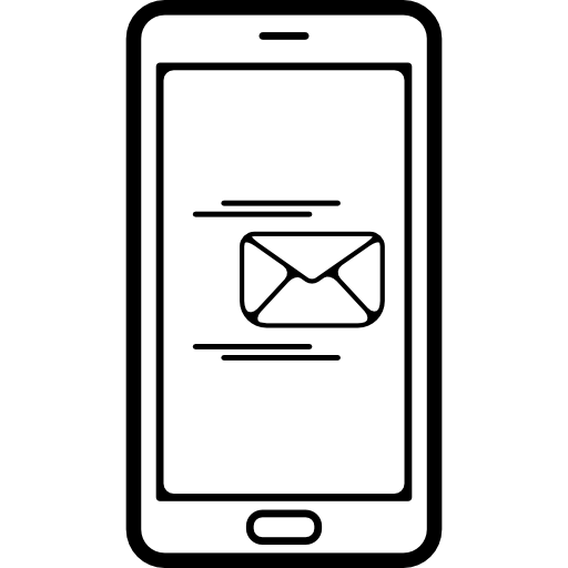 nieuwe inkomende e-mail per telefoon  icoon