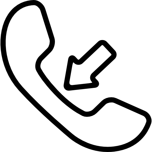 símbolo de llamada entrante  icono