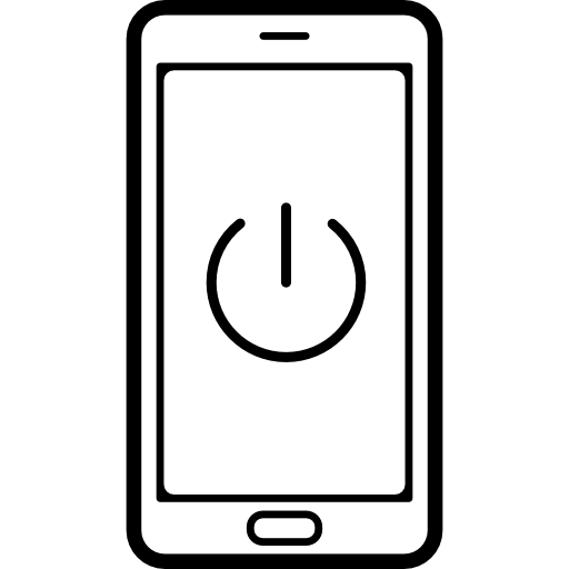 simbolo di accensione nel telefono  icona