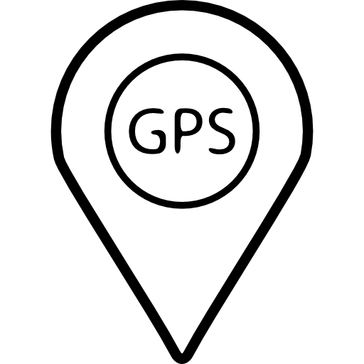 símbolo de interfaz de teléfono gps  icono