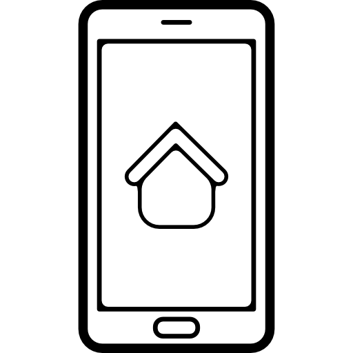 huissymbool op het telefoonscherm  icoon