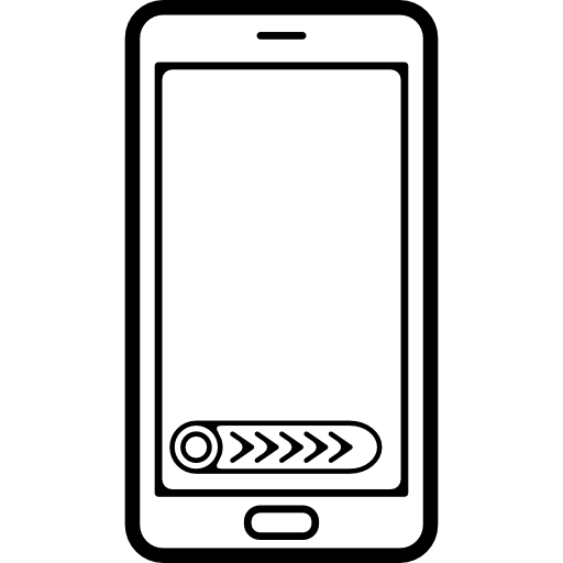 telefoon met volumebalk op het scherm  icoon