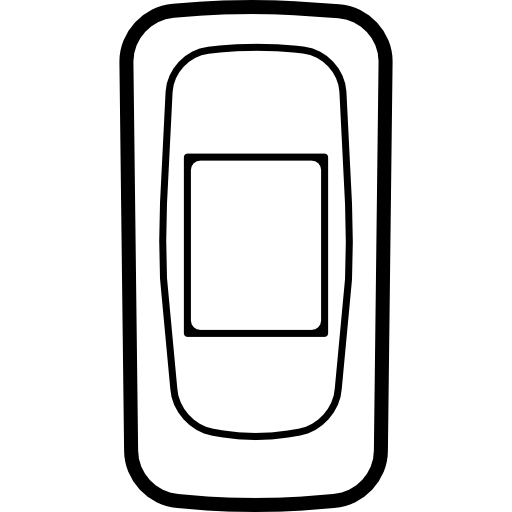 telefono posteriore con foro batterie  icona