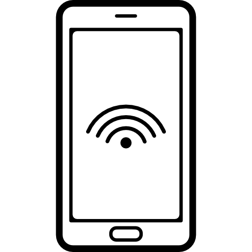 Internet connection by cellphone  icon