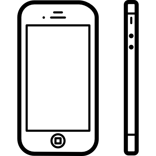 telefon z przodu iz boku  ikona