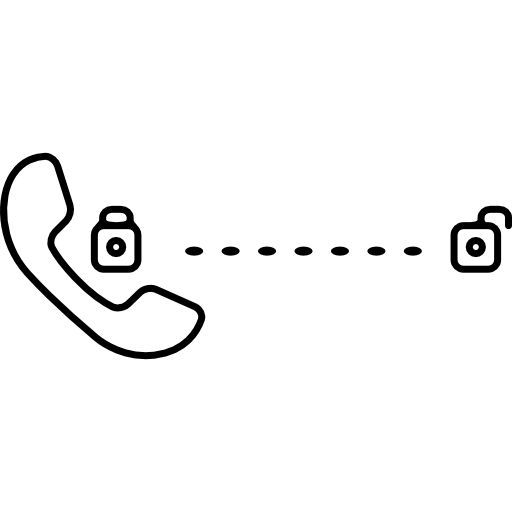 desbloquear el símbolo de la interfaz de llamadas  icono