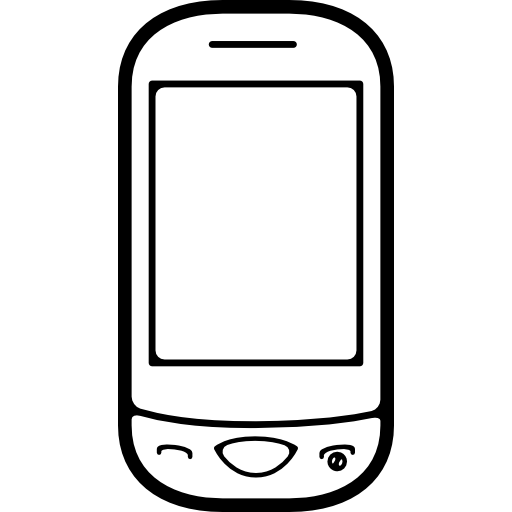 téléphone portable arrondi  Icône
