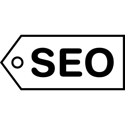 seo-label in een cirkel  icoon