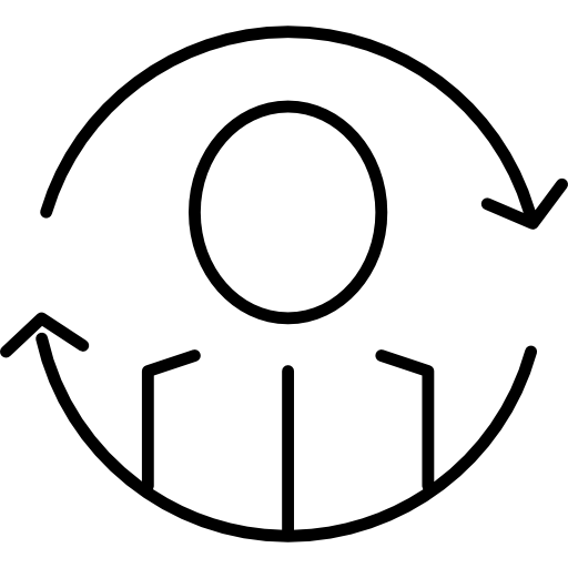 kreissymbol für person oder persönliche synchronisation  icon