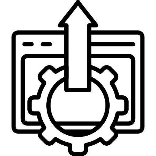 configuración del navegador símbolo de contorno delgado en un círculo  icono