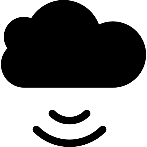 símbolo circular de conexión wifi en la nube  icono