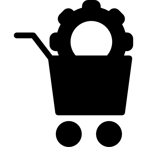simbolo circolare delle impostazioni del negozio  icona