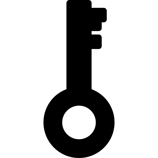 Ключевой символ интерфейса пароля в круге  иконка