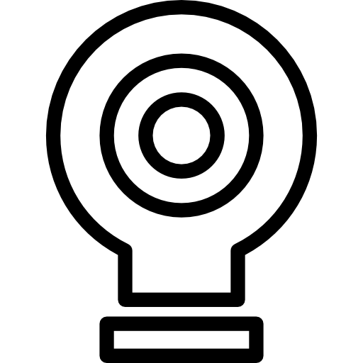 símbolo de contorno de destino dentro de un círculo  icono