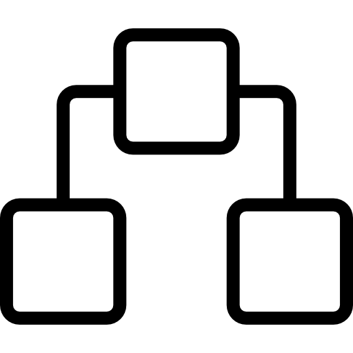 símbolo de contorno da rede em um círculo  Ícone