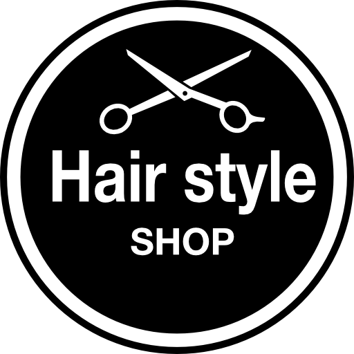 badge circulaire de salon de coiffure  Icône