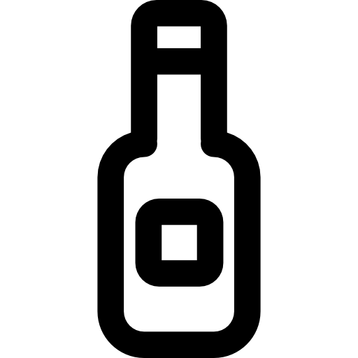 bottiglia di vino Basic Rounded Lineal icona