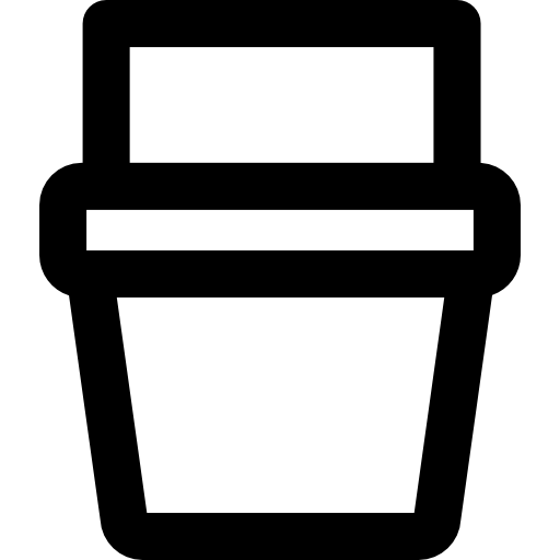 kosz Basic Rounded Lineal ikona