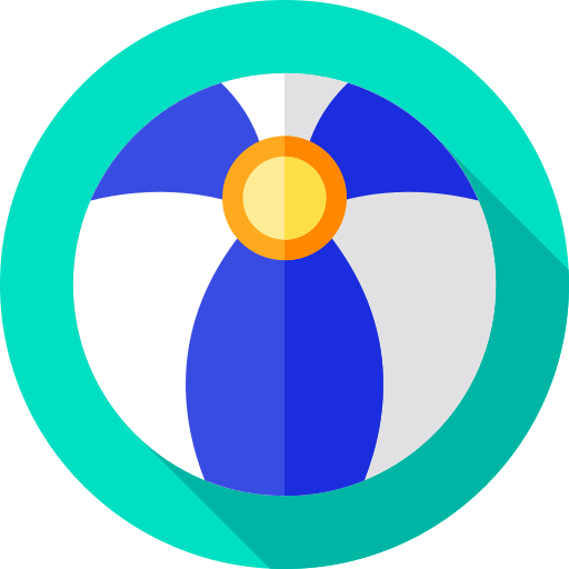 pelota de playa Flat Circular Flat icono