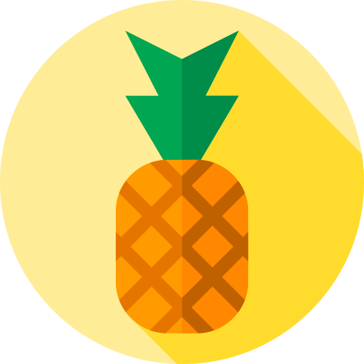 ananas Flat Circular Flat ikona