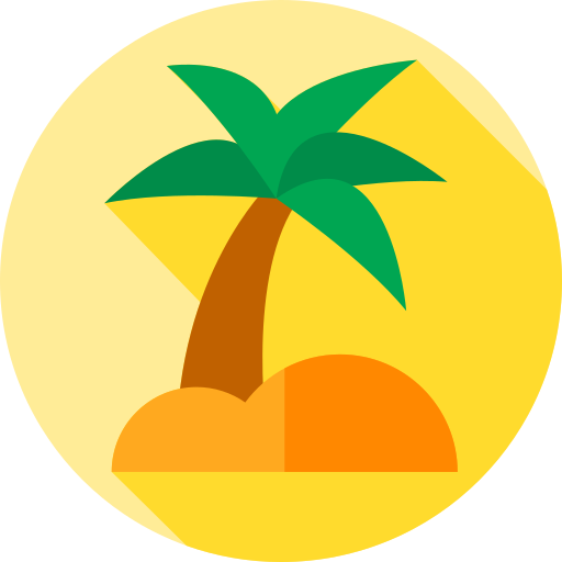 eiland Flat Circular Flat icoon