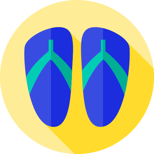 flip flops Flat Circular Flat icon