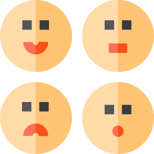 emoticons Basic Straight Flat Ícone