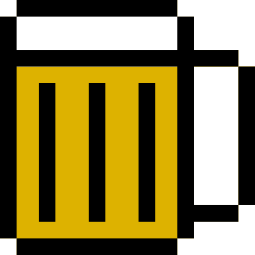 birra Pixel Linear color icona