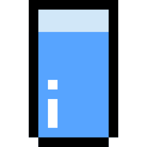 bicchiere d'acqua Pixel Linear color icona