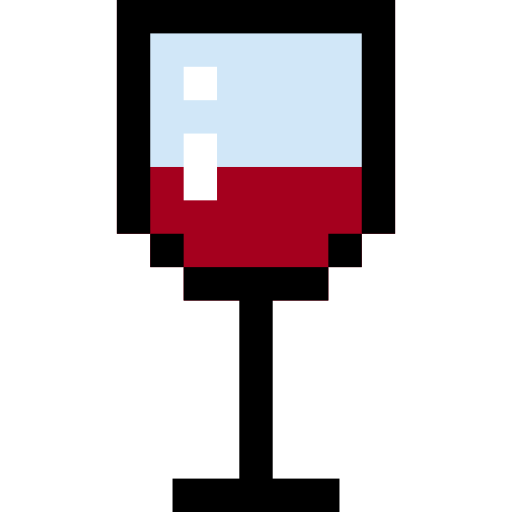 Wine Pixel Linear color icon