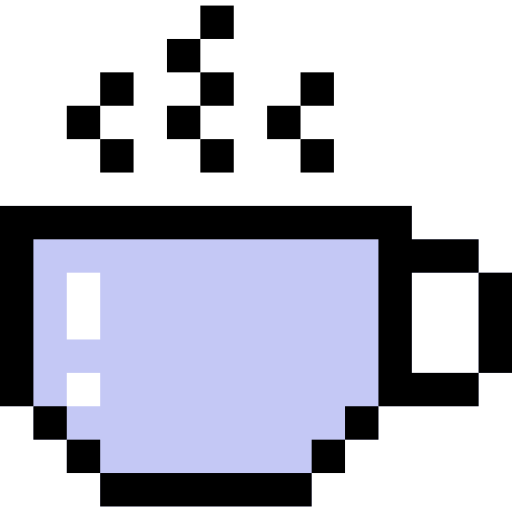 taza de café Pixel Linear color icono