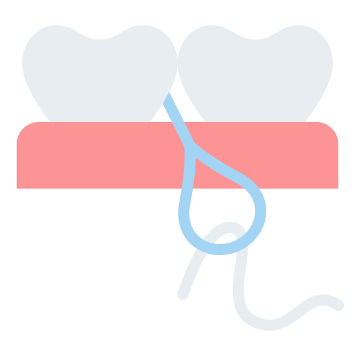 hilo dental Iconixar Flat icono