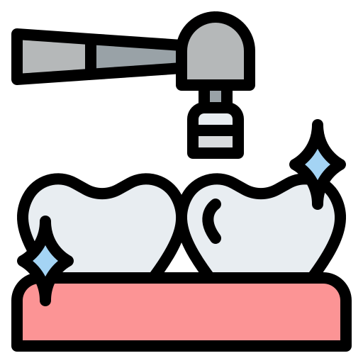 Dental cleaning Iconixar Lineal Color icon