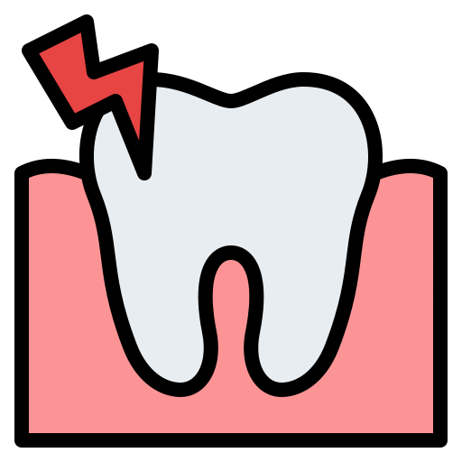 ból zęba Iconixar Lineal Color ikona