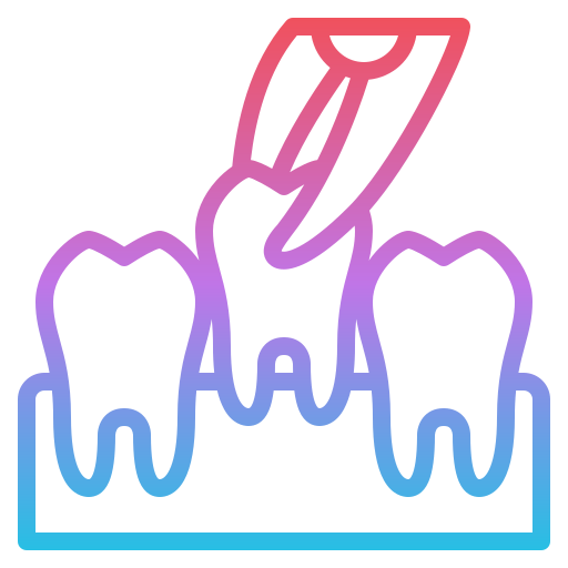 Удаление зуба Iconixar Gradient иконка