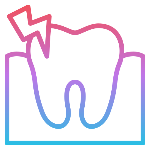 ból zęba Iconixar Gradient ikona