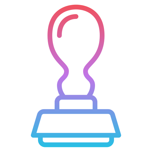 carimbo de borracha Iconixar Gradient Ícone