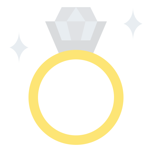 diamentowy pierścionek Iconixar Flat ikona