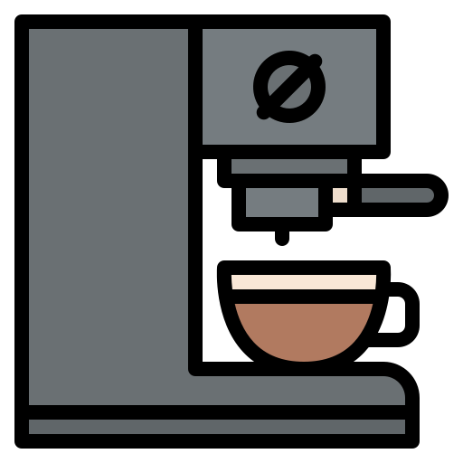 Coffee machine Iconixar Lineal Color icon