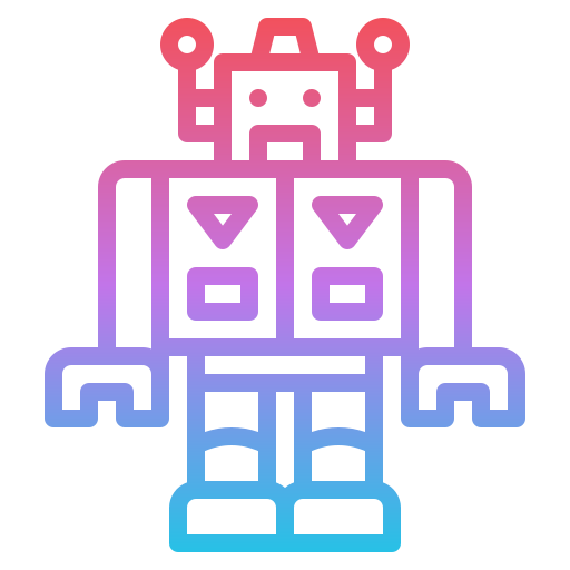 ロボット Iconixar Gradient icon