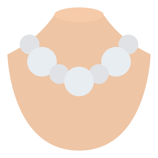 collier de perles Iconixar Flat Icône